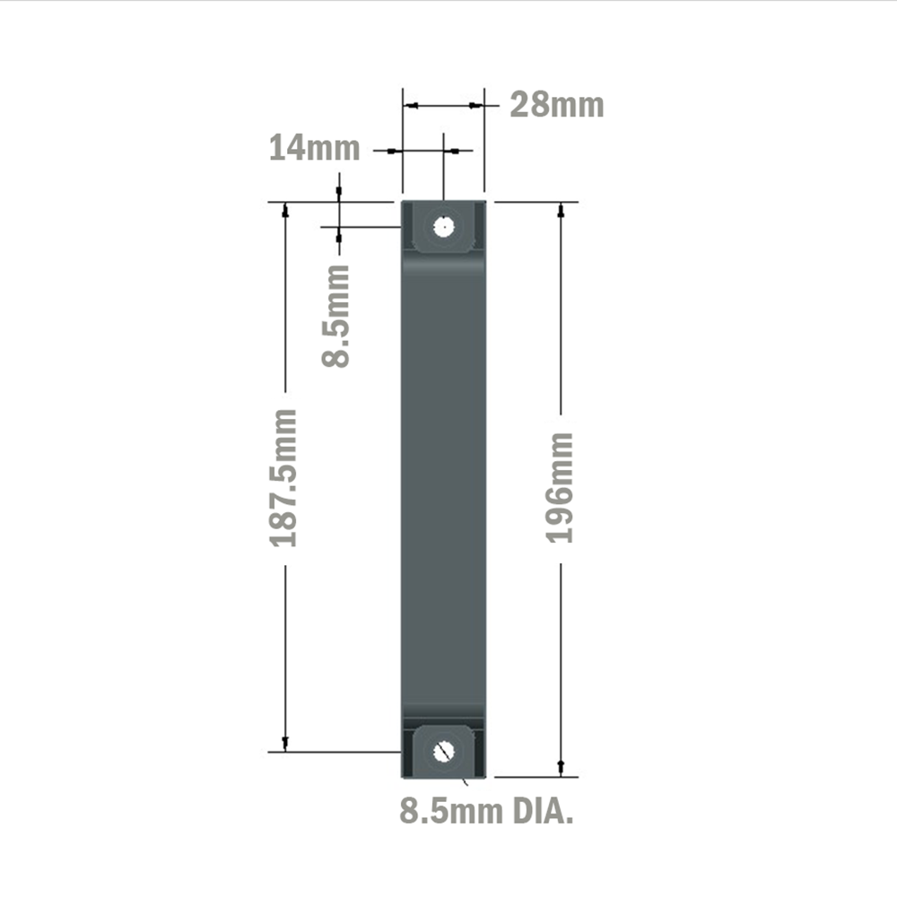 50-201-1 MODULAR SOLUTIONS HANDLE<br>180 PULL HANDLE BLACK
